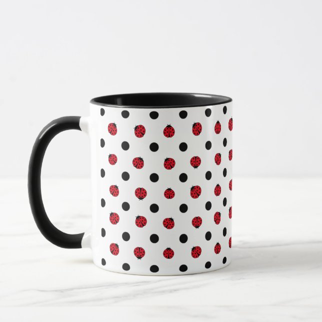 Taza Ladybugs y puntos de polka (Izquierda)