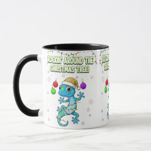 Taza Lagarto Gecko de Navidad Rockin’ – Divertido Adorn