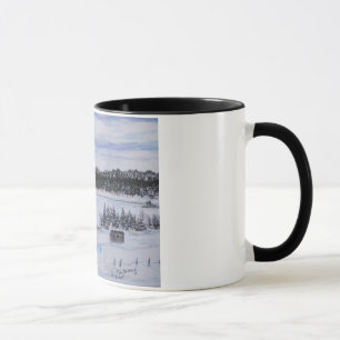 Taza lago congelado NL cabina de Canadá en el estanque