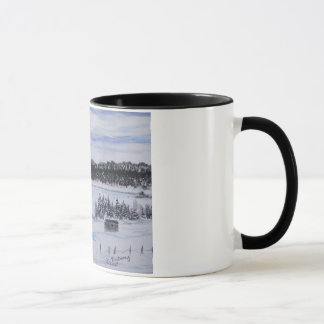 Taza lago congelado NL cabina de Canadá en el estanque