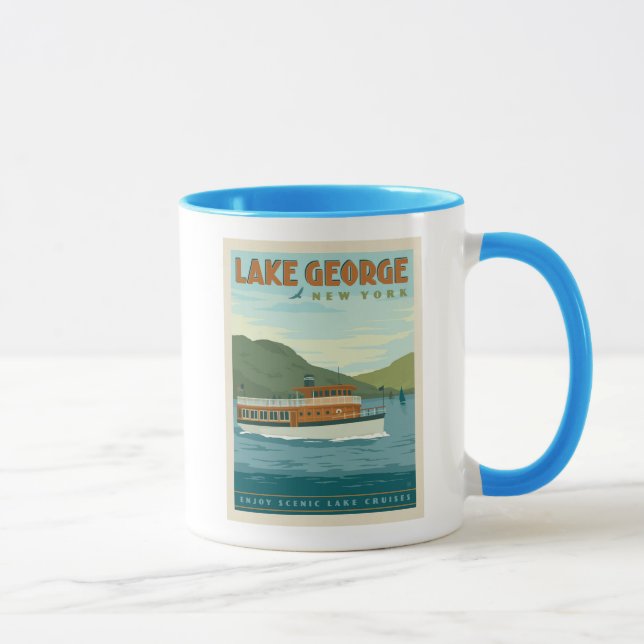 Taza Lago George, Nueva York | Barco de época (Derecha)