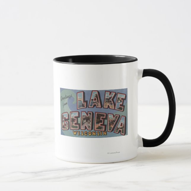 Taza Lago Ginebra, Wisconsin - Escenas de letras grande (Derecha)