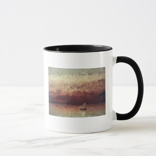Taza Lago Leman con el sol poniente, c.1876 (Derecha)