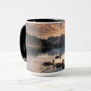 Taza Lago Misurina Dolomitas, Italia