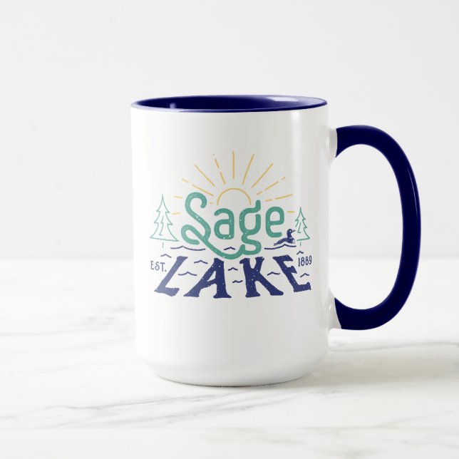 Taza Lago Retro Sage 15oz Mug (Derecha)