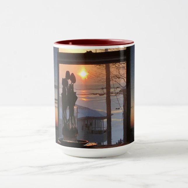 Taza Lago Sunrise, Tulips y Frozen (Centro)