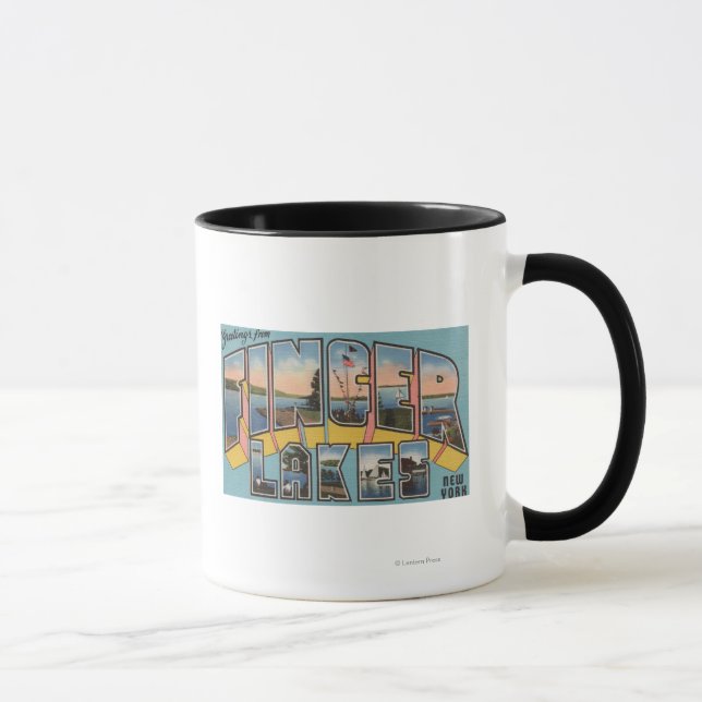 Taza Lagos de dedo, Nueva York - Escenas de letras gran (Derecha)
