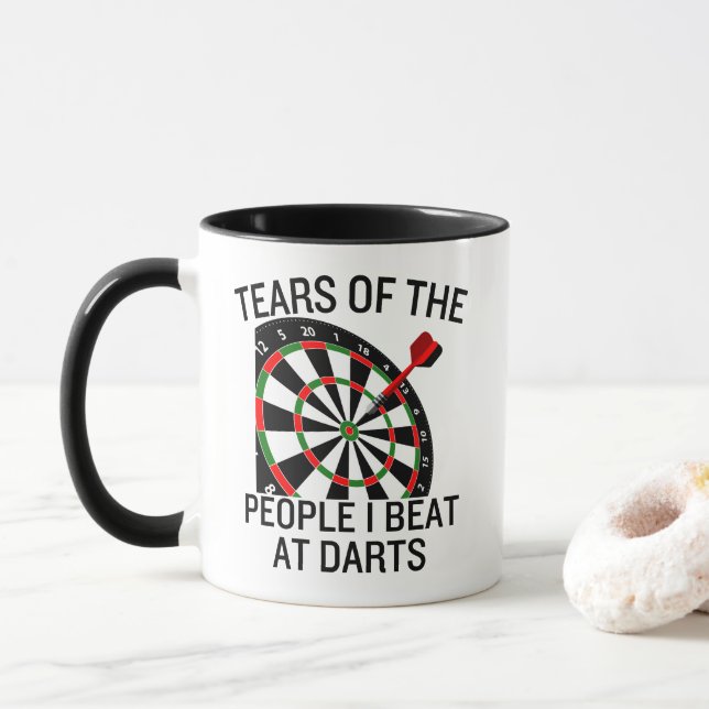 Taza Lágrimas De Gente A La Que Golpeo En Darts Gracios (Con donut)