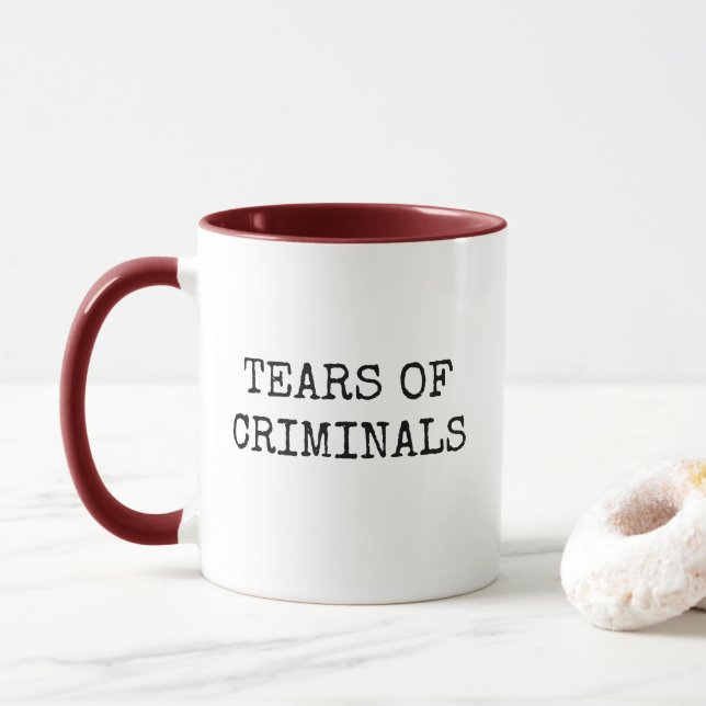 Taza Lágrimas de los criminales Humor policial (Con donut)