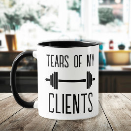 Taza Lágrimas de mi cliente regalo de entrenador person
