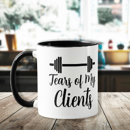 Taza Lágrimas de mi cliente regalo de entrenador person