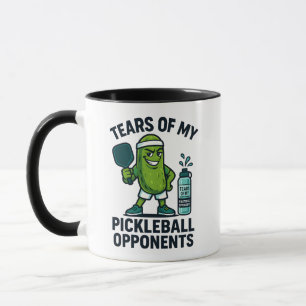 Taza Lágrimas de mis oponentes de pickleball divertido 