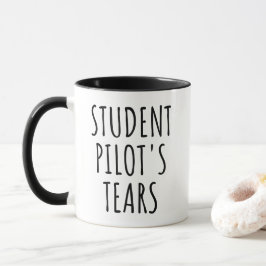 Taza Lágrimas de Pilotos Estudiantes Humor de Aviación 