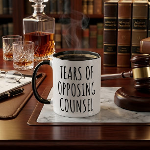 Taza Lágrimas del abogado contrario Abogado divertido
