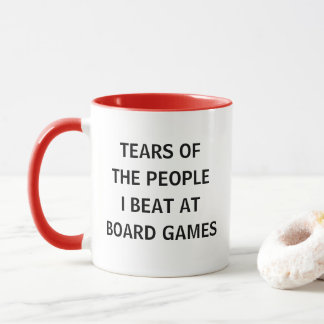 Taza Lágrimas Divertidas de la Gente que Derroto en Jue