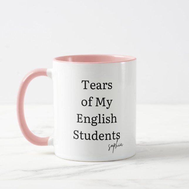 Taza Lágrimas divertidas de mis estudiantes | Profesora (Izquierda)