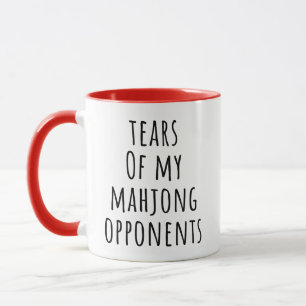 Taza Lágrimas Divertidas de Mis Oponentes de Mahjong