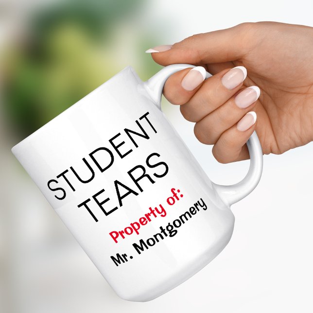 Taza Lágrimas estudiantiles nombre divertido regalo de  (Subido por el creador)