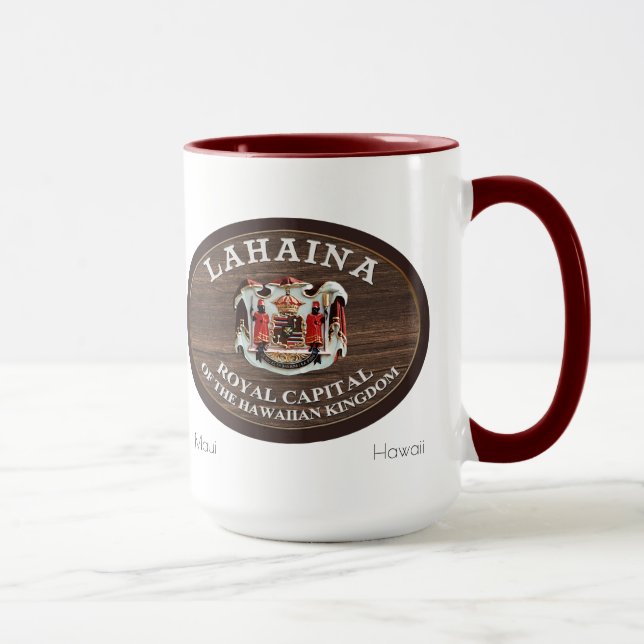 Taza Lahaina - Capital Real del Reino de Hawái (Derecha)