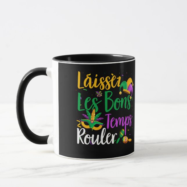 Taza Laissez Les Bons Temps Rouler Mardi Gras (Izquierda)