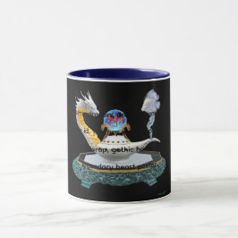 Taza Lámpara de dragón de cerámica mágica Arte de fanta