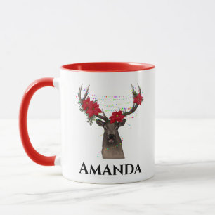 Taza Lámparas de renos personalizados - navidades