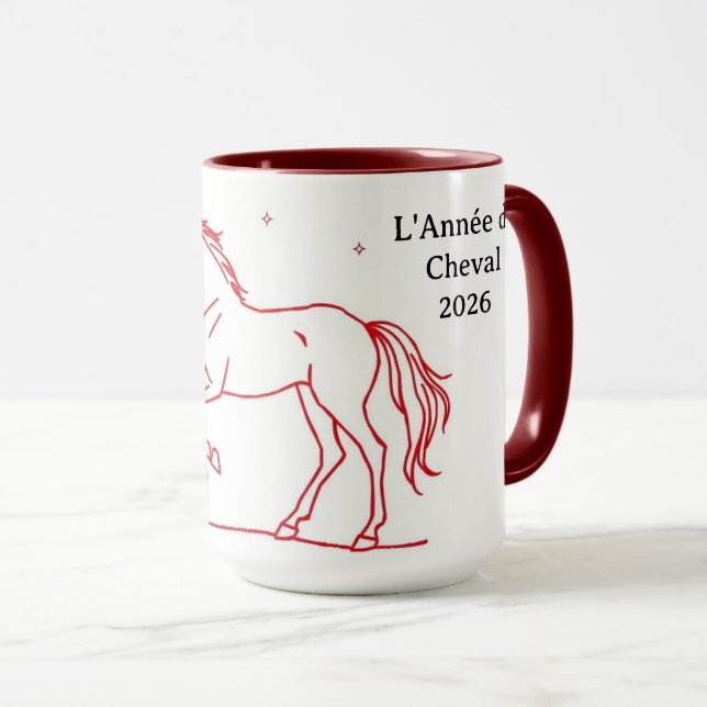 Taza L'Année du Cheval 2026 Year Of The Horse (Anverso derecho)