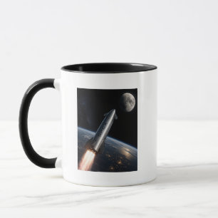 Taza Lanzamiento de SpaceX Starship   Cohete reutilizab