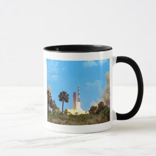 Taza lanzamiento del cohete Saturno V del Apolo 16 de l
