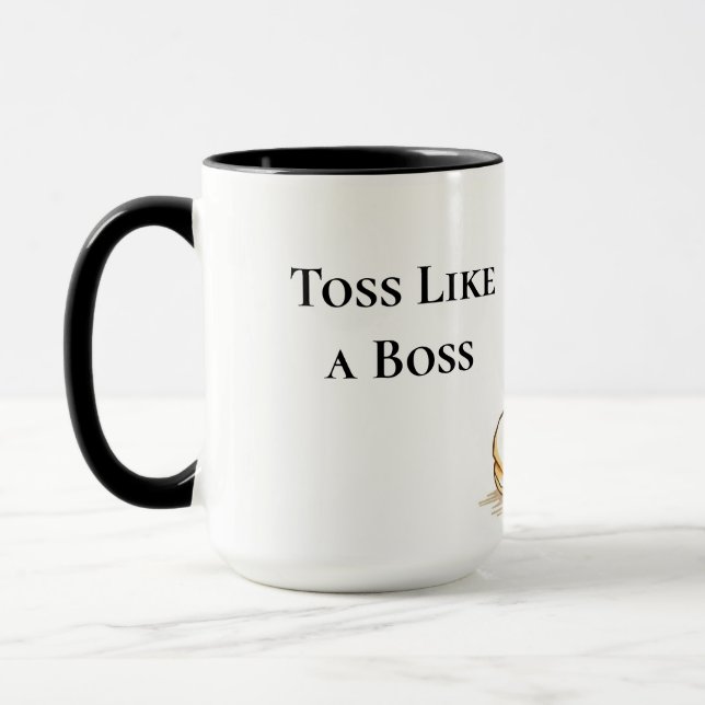 Taza Lanzar como un jefe divertido volteando panqueques (Izquierda)