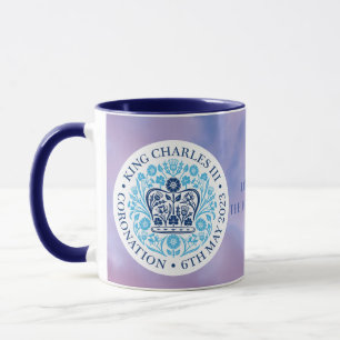 Taza Larga Vida Al Rey Y La Reina - Coronación. Editabl