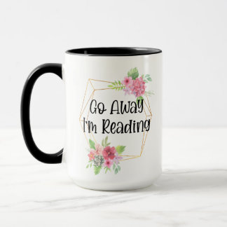 Taza Lárgate, estoy leyendo café de 15 oz