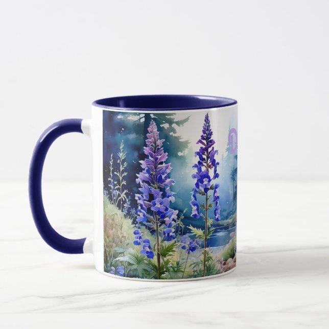 Taza Larkspur de Woodland. Larkspur personalizado, Lark (Izquierda)