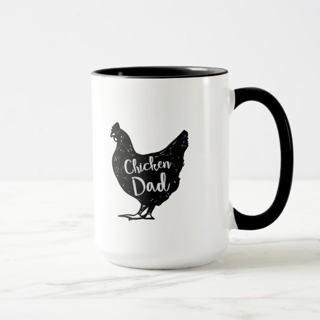 Taza Las aves de corral del papá del pollo aman los (Derecha)