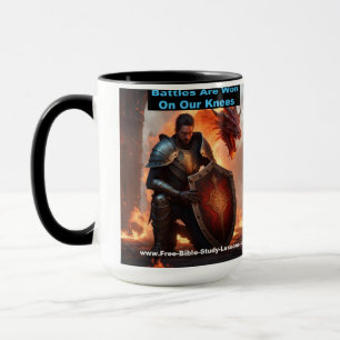 Taza Las Batallas Se Ganan En Nuestras Rodillas Mugre J