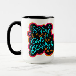 Taza Las bendiciones de Dios religioso citan la inespir
