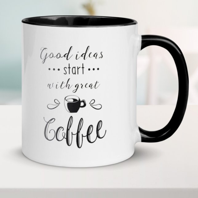 Taza Las buenas ideas empiezan con un gran café (Subido por el creador)