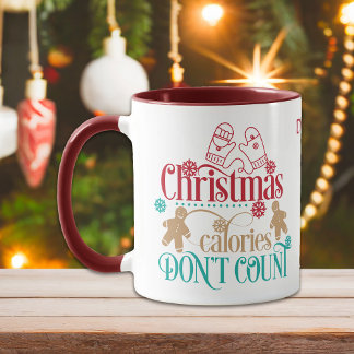 Taza Las calorías de Navidades aburridos no cuentan coo