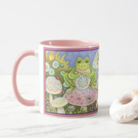 Las Doilis Hacen Un Hoppy Home FROG MUG *Rosa