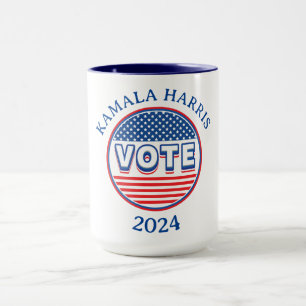 Taza Las estrellas y las franjas votan EE.UU. - Eleccio