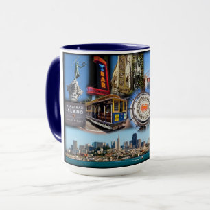 Taza Las famosas atracciones turísticas de San Francisc