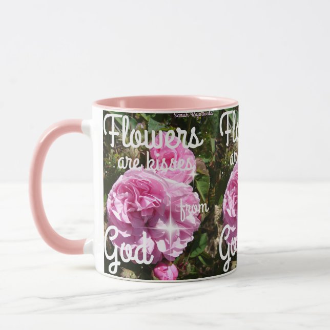 Taza Las flores son besos de Dios Inspirador (Izquierda)