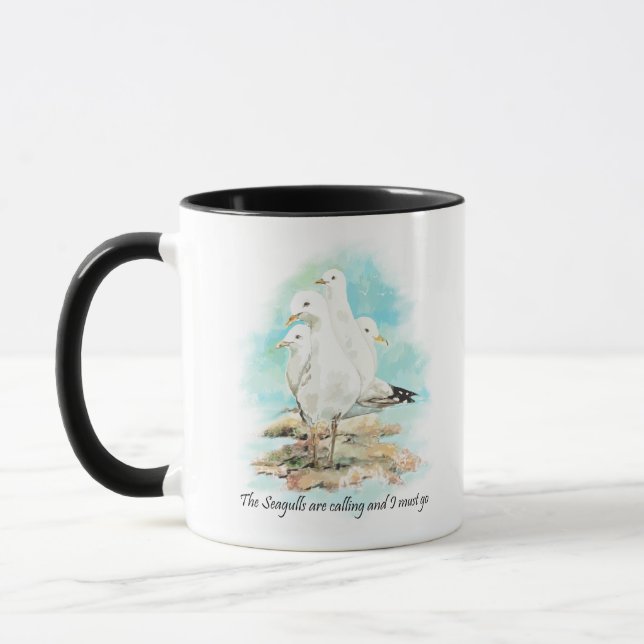 Taza Las gaviotas están llamando y debo irme (Izquierda)