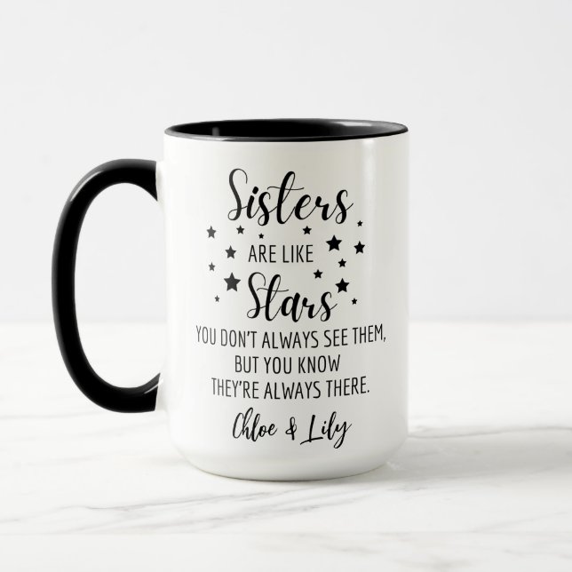 Taza Las hermanas son como las estrellas que no siempre (Izquierda)