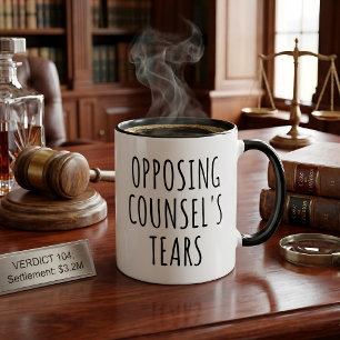 Taza Las lágrimas del abogado contrario Abogado diverti