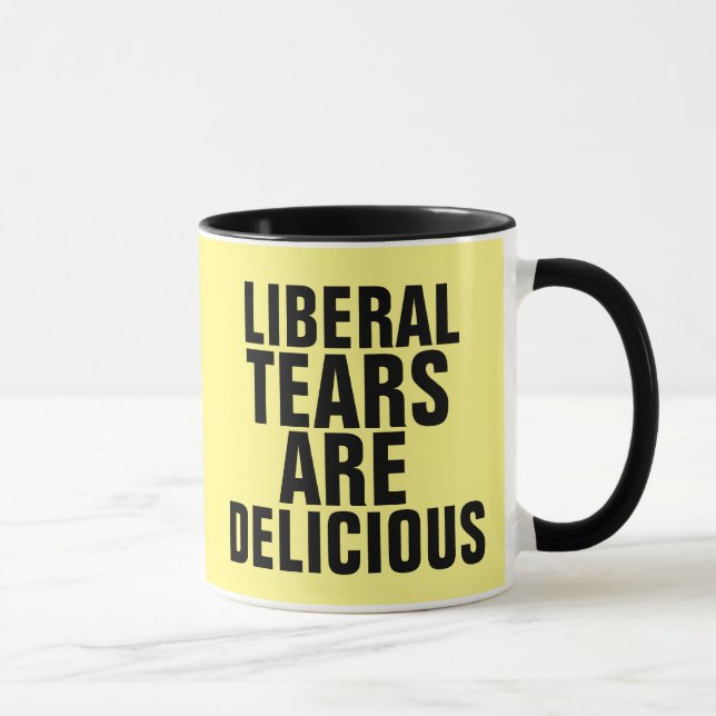 Taza LAS LÁGRIMAS LIBERALES SON DELICIOSOS Coffee Mugs (Derecha)