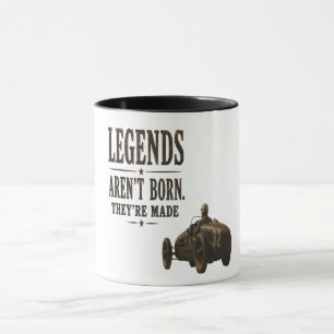 Taza Las leyendas no nacen, se hacen – Carreras de auto