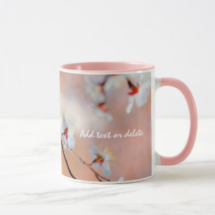 Taza Las magníficas flores japonesas de albaricoque