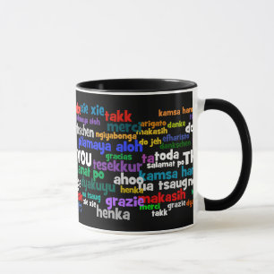 Taza Las maneras múltiples de decir le agradecen en