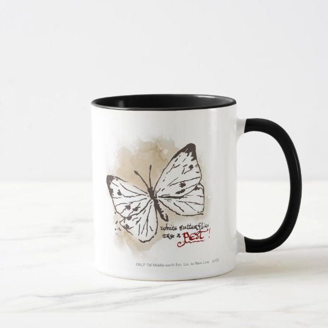 Taza Las mariposas blancas son una plaga (Derecha)